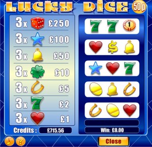 Pull Tabs Lucky Dice