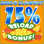 75% Reload Bonus at Bingo Blowout